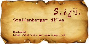 Staffenberger Éva névjegykártya